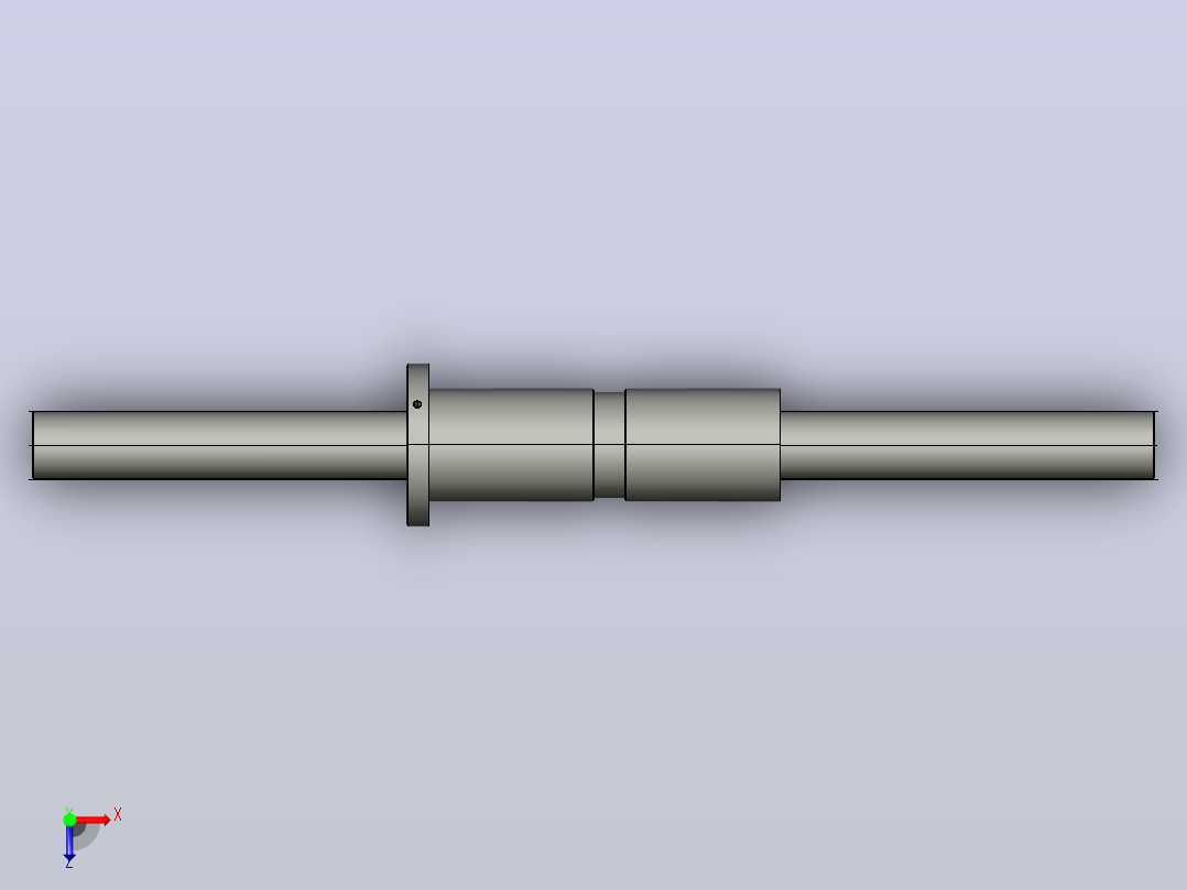 DKFZD5025-4滚珠丝杆3D模型俯视图