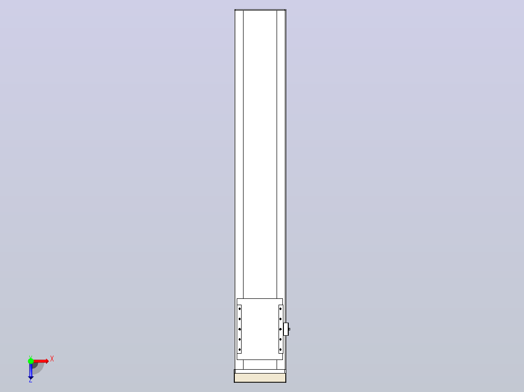 滚珠丝杠直线轴带导轨全封闭TPA-HCR-202D-2510C-L1100-MP-C-P75-N3俯视图