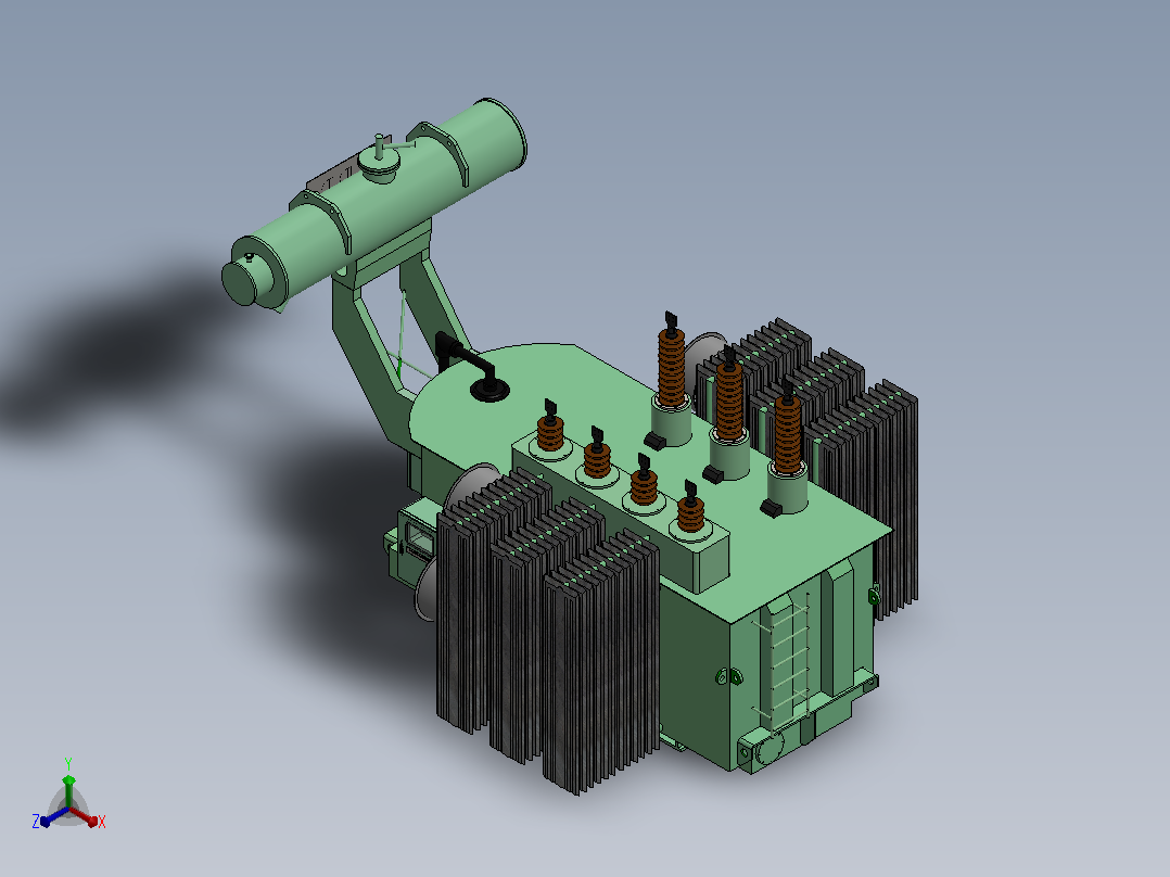 电力变压器正等轴测图