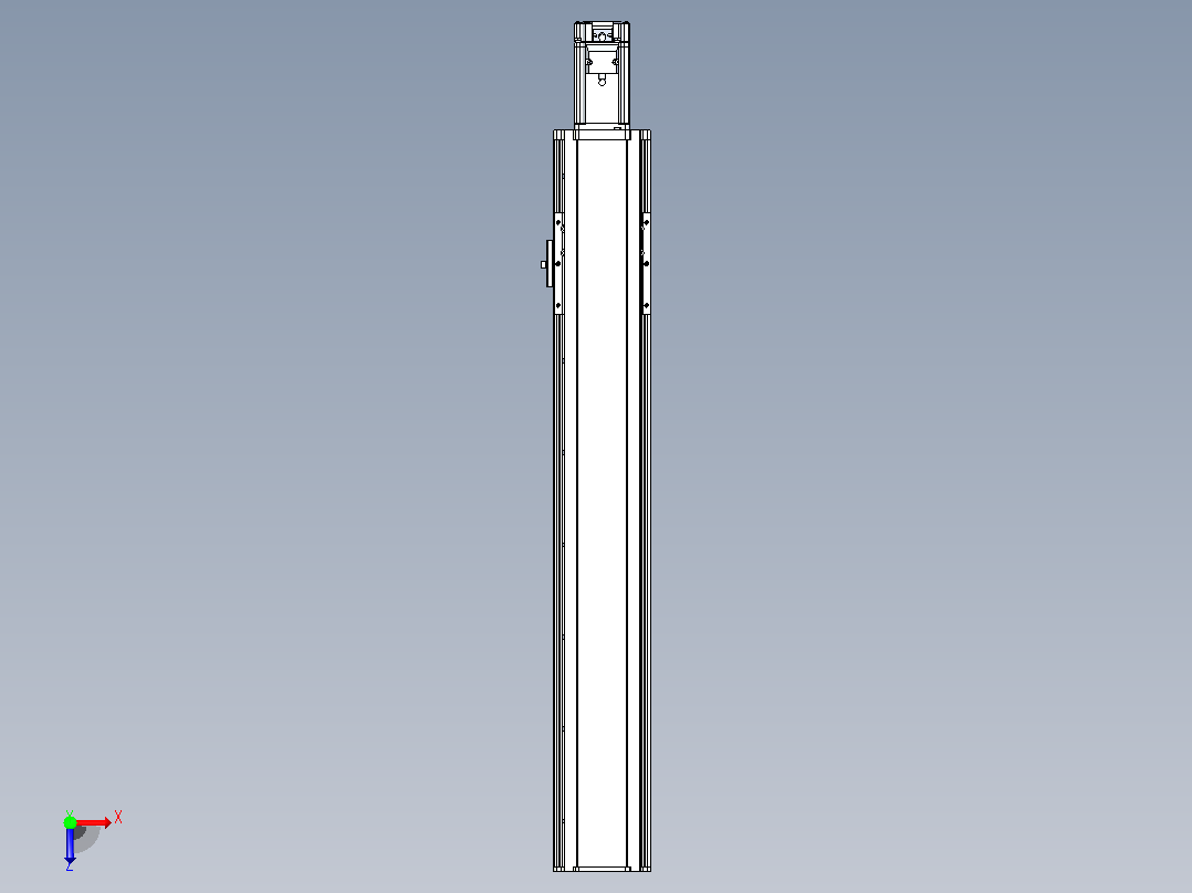 日规模组半封闭丝杆TPA-HNR-105D-1610C-L550-M-Y-P40-N3俯视图