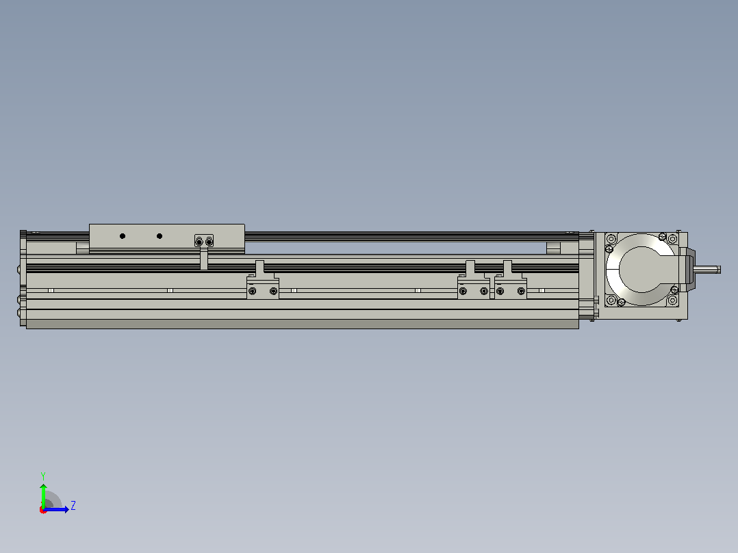 MT120BT半封闭皮带滑台[MT120BT.L100.200.RT.P40.C3]左视图
