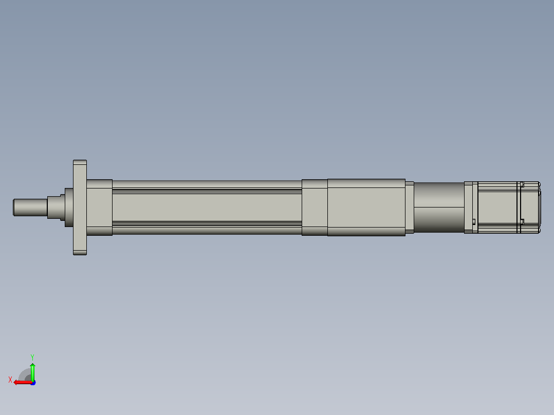 RKD50-100-D-FA-40-60减速机-B3直连电动缸后视图