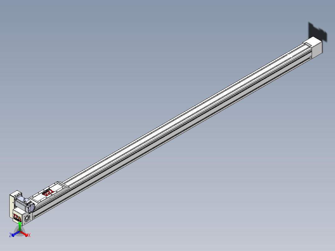 伺服电机集成皮带传动直线执行器TPA-OCB-80-140-L2050-LU-P40-N3主视图
