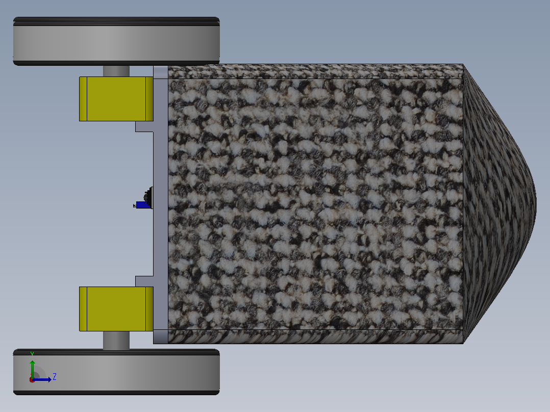 编程四轮小车3D图纸 Solidworks设计左视图