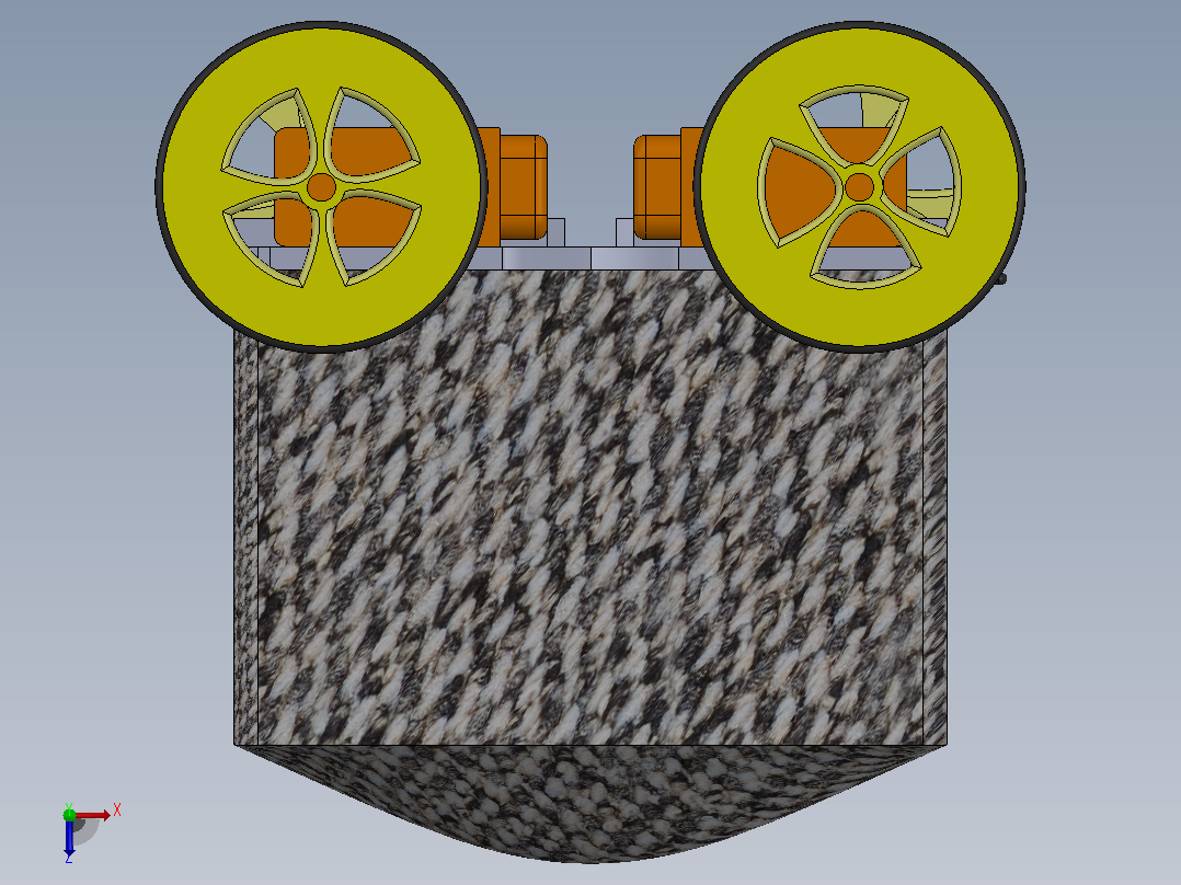编程四轮小车3D图纸 Solidworks设计俯视图