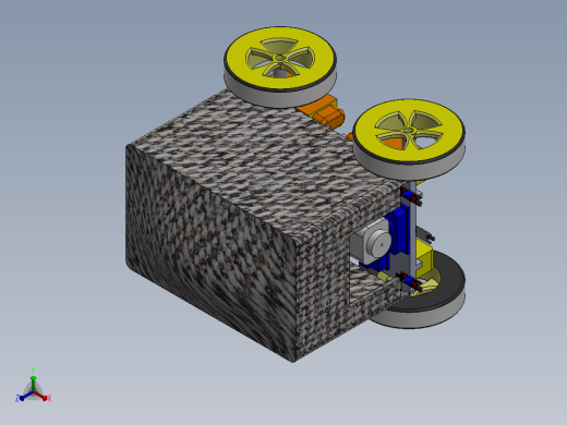 编程四轮小车3D图纸 Solidworks设计正等轴测缩略图