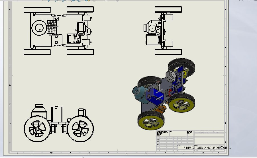 编程四轮小车3D图纸 Solidworks设计
