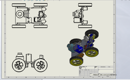编程四轮小车3D图纸 Solidworks设计缩略图