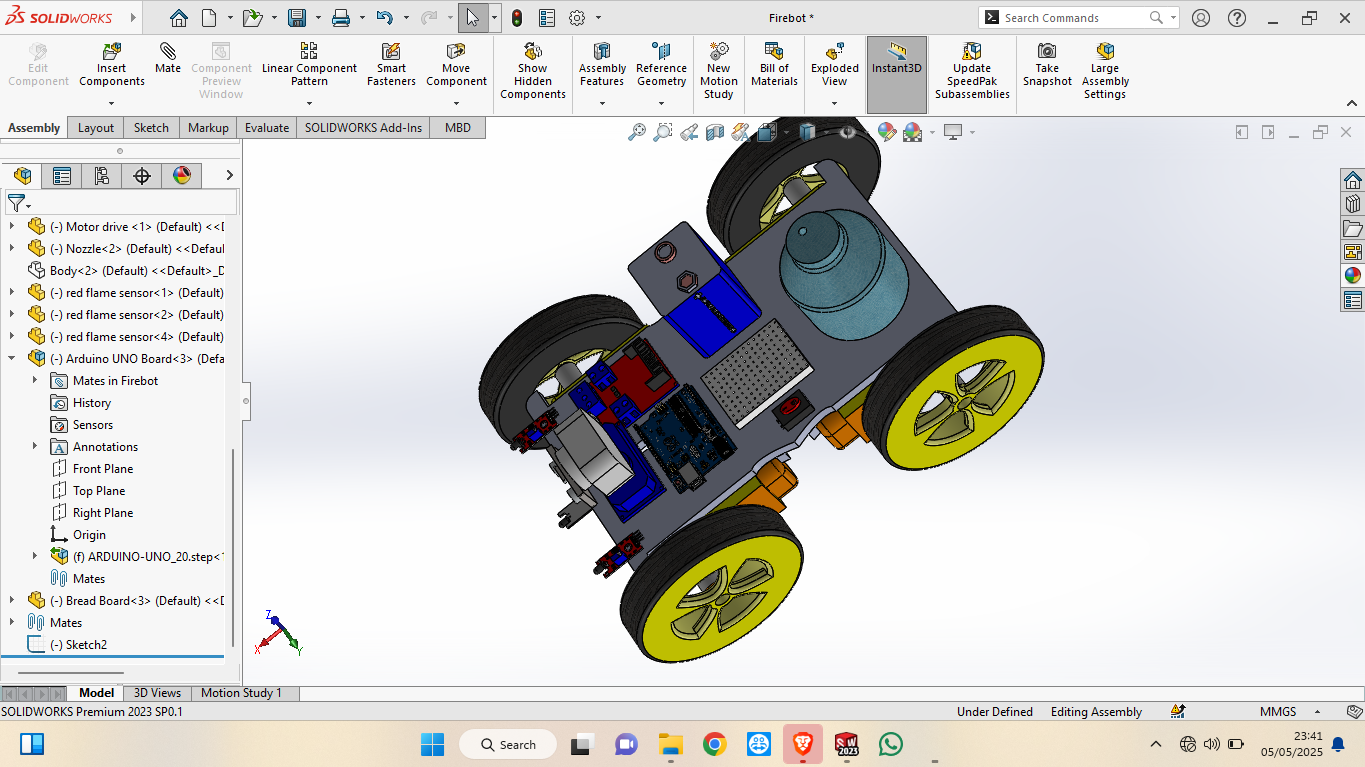 编程四轮小车3D图纸 Solidworks设计