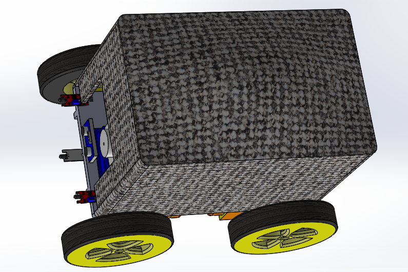 编程四轮小车3D图纸 Solidworks设计