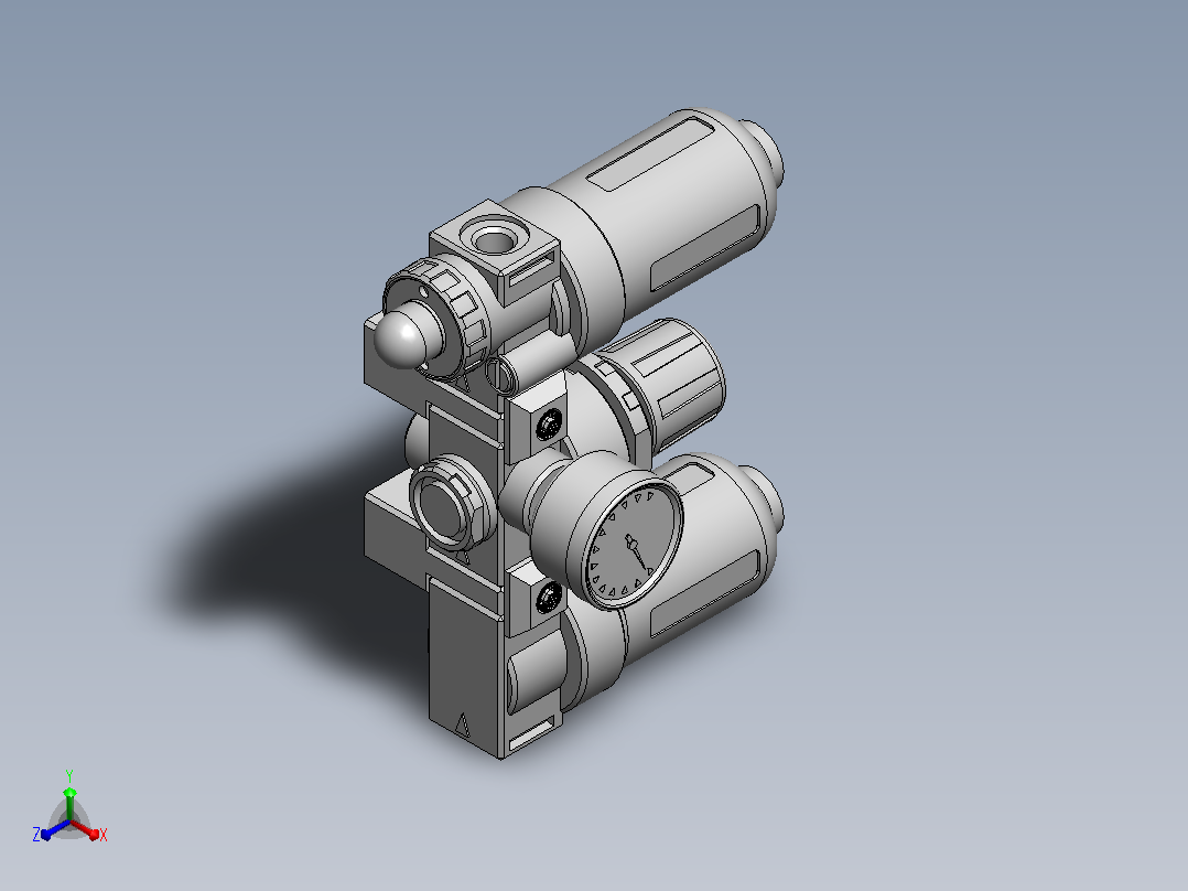 气力可三联件正等轴测图