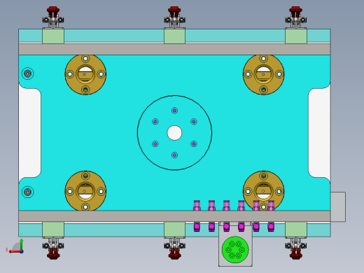 C20电池模组连接片与极柱焊接夹具后视缩略图
