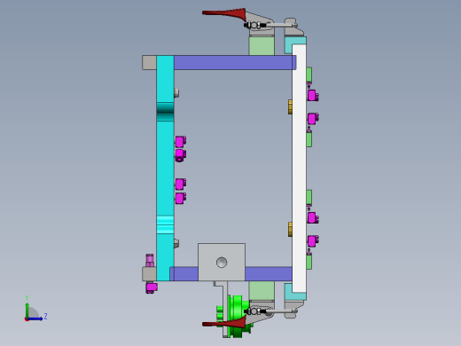 C20电池模组连接片与极柱焊接夹具左视缩略图