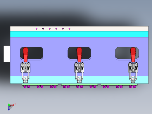 C20电池模组连接片与极柱焊接夹具俯视缩略图