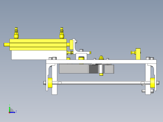 Y型输送机用工件分类装置左视缩略图