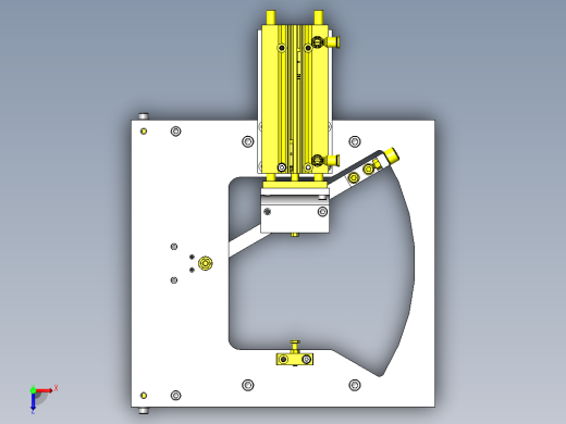 Y型输送机用工件分类装置俯视缩略图