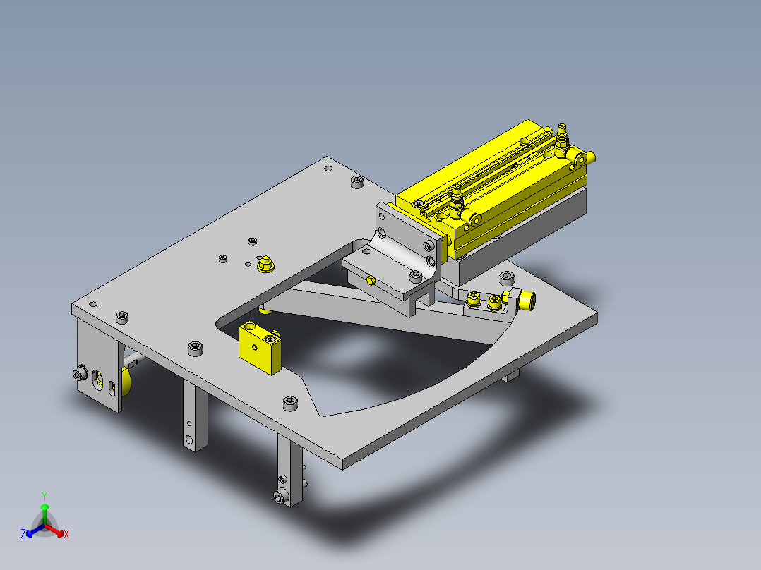 Y型输送机用工件分类装置正等轴测图
