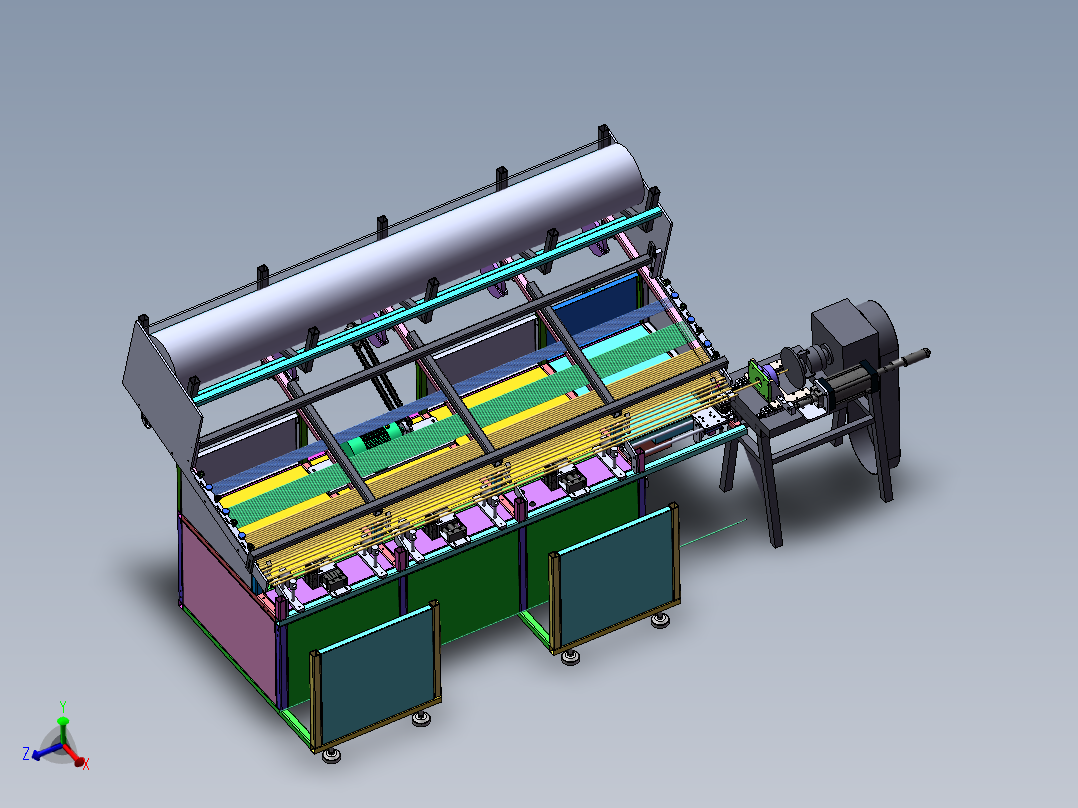 自动车钢管机（sw19可编辑+工程图）
