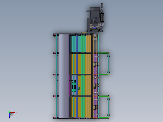 自动车钢管机（sw19可编辑+工程图）俯视缩略图