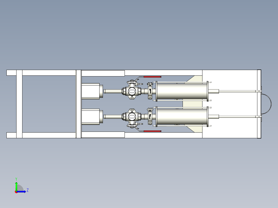 手动灌装机3D数模图纸 STP格式左视图