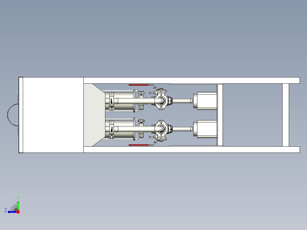 手动灌装机3D数模图纸 STP格式右视图