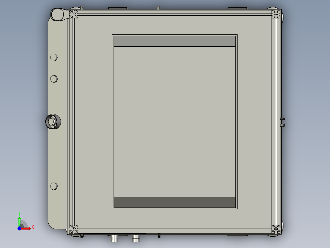 硬对硬真空贴合机3D模型前视图