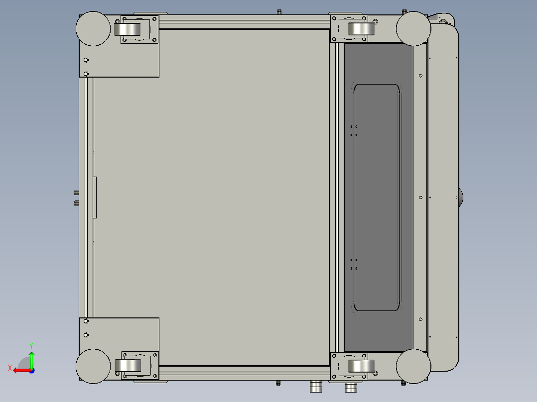 硬对硬真空贴合机3D模型后视图