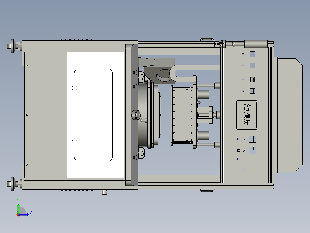 硬对硬真空贴合机3D模型左视图