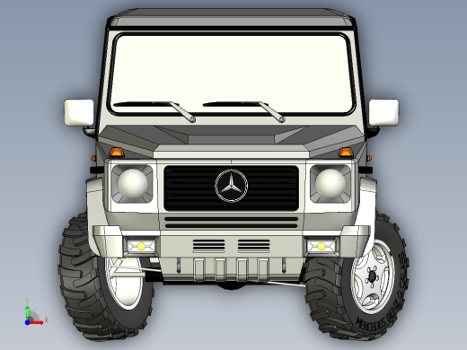 Mercedes 奔驰G级全地形越野车模型外观3D图纸前视缩略图