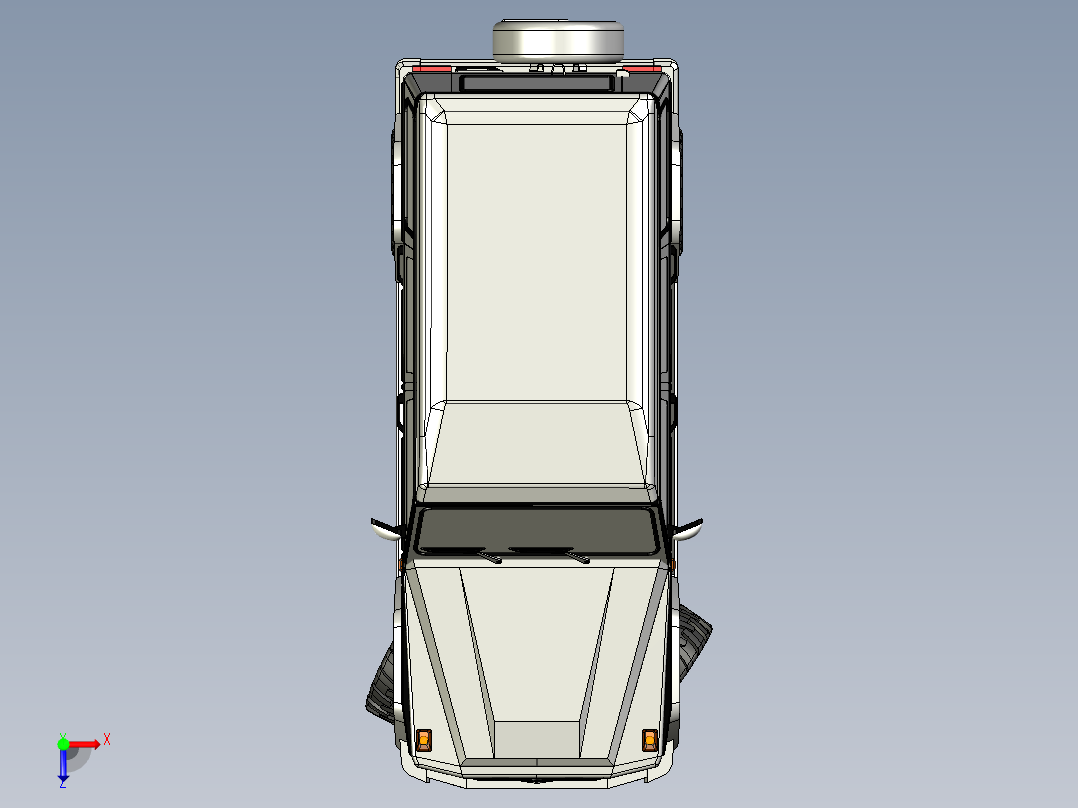 Mercedes 奔驰G级全地形越野车模型外观3D图纸俯视图