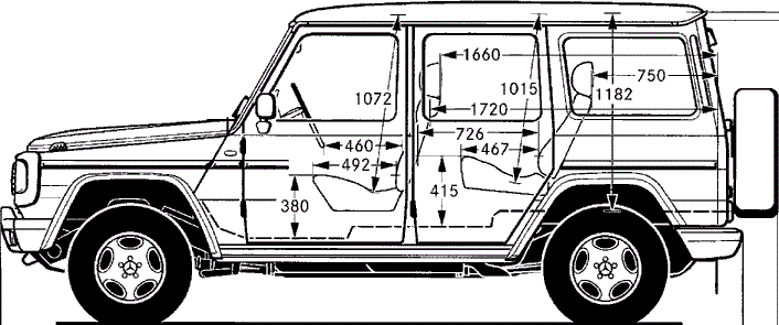 Mercedes 奔驰G级全地形越野车模型外观3D图纸