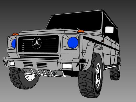 Mercedes 奔驰G级全地形越野车模型外观3D图纸缩略图