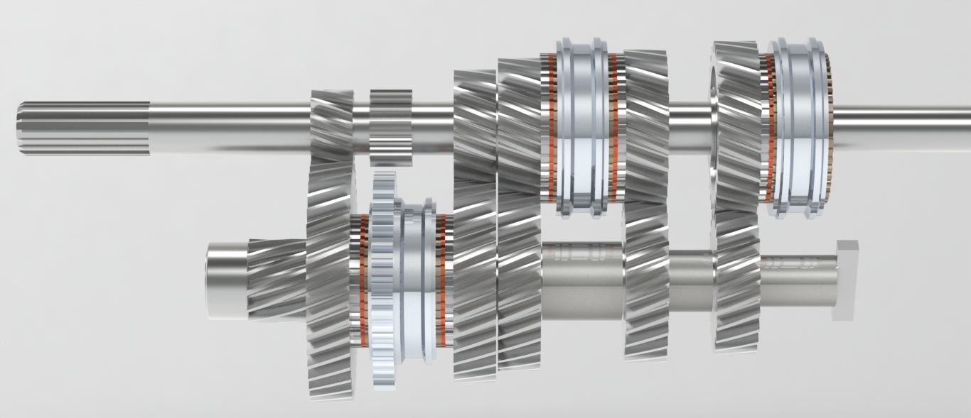 Gearbox Caja 5档变速箱齿轮结构3D图纸 STEP IGS格式