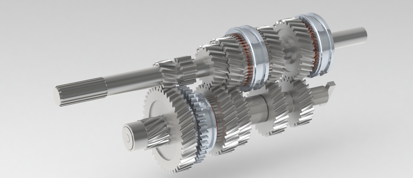 Gearbox Caja 5档变速箱齿轮结构3D图纸 STEP IGS格式