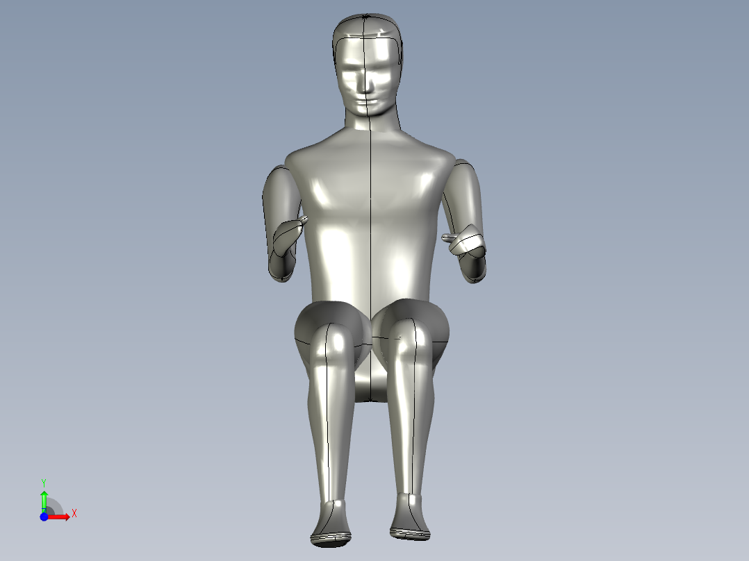 多款操作工人3d模型工人solidworks三维人物模型打包前视图