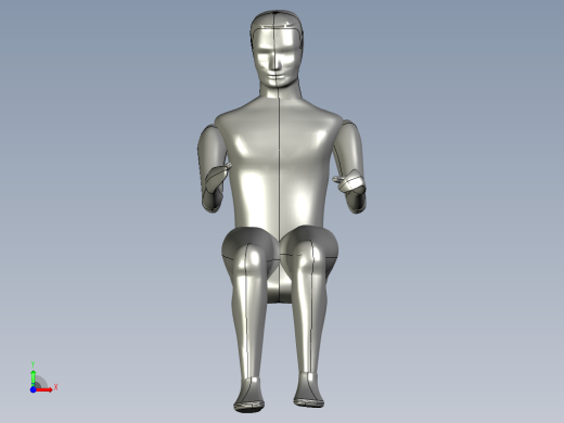 多款操作工人3d模型工人solidworks三维人物模型打包前视缩略图