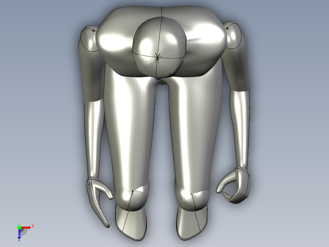 多款操作工人3d模型工人solidworks三维人物模型打包俯视图