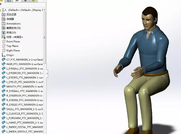 多款操作工人3d模型工人solidworks三维人物模型打包