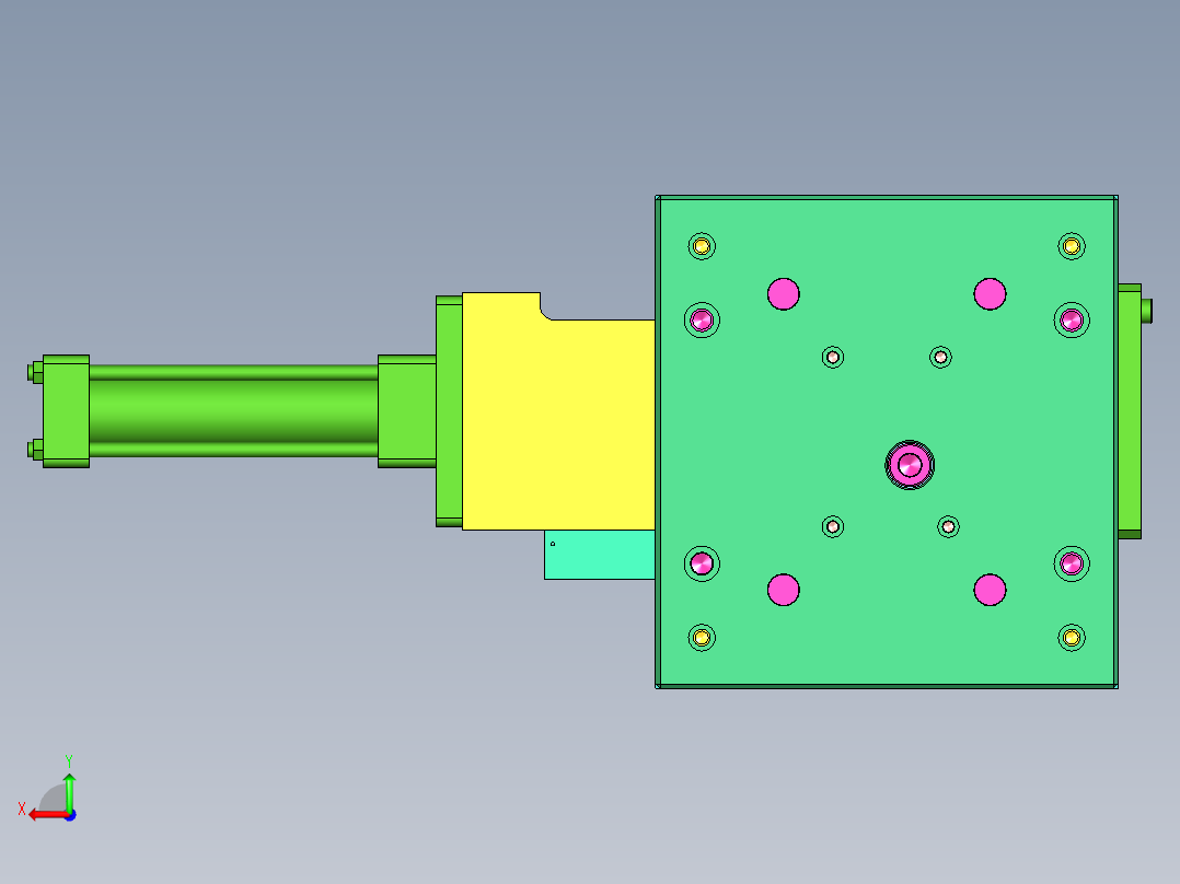 全3D包胶模具后视图