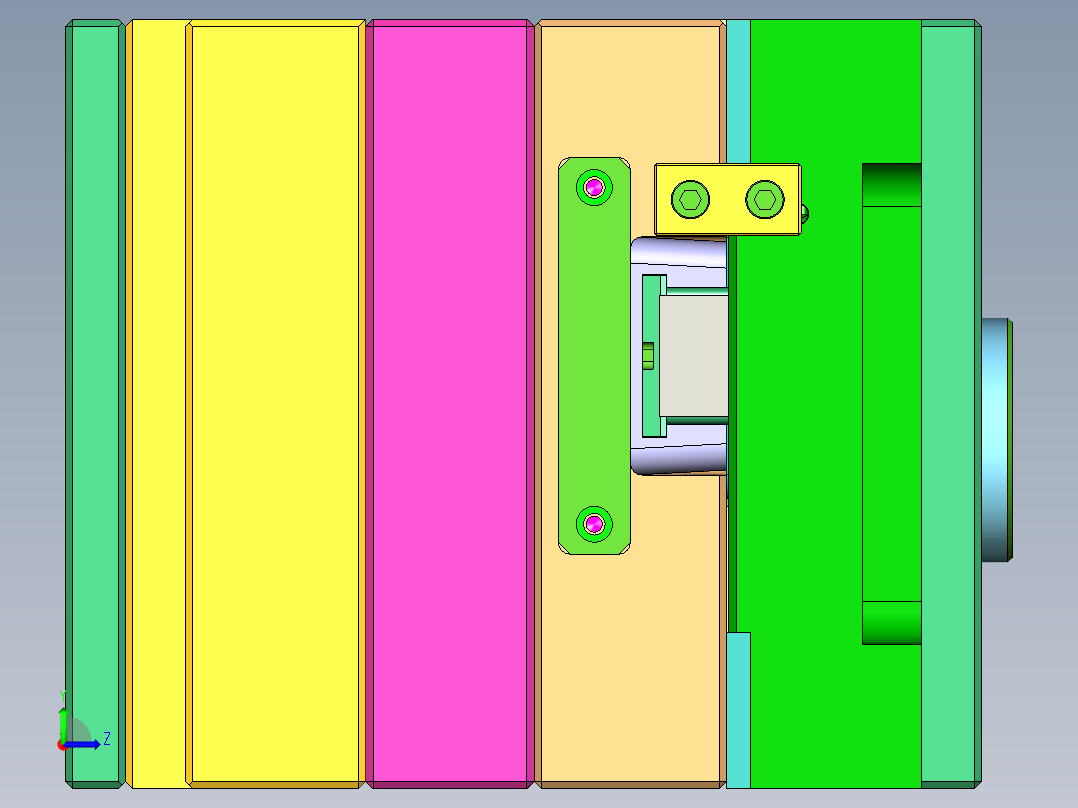 全3D包胶模具左视图