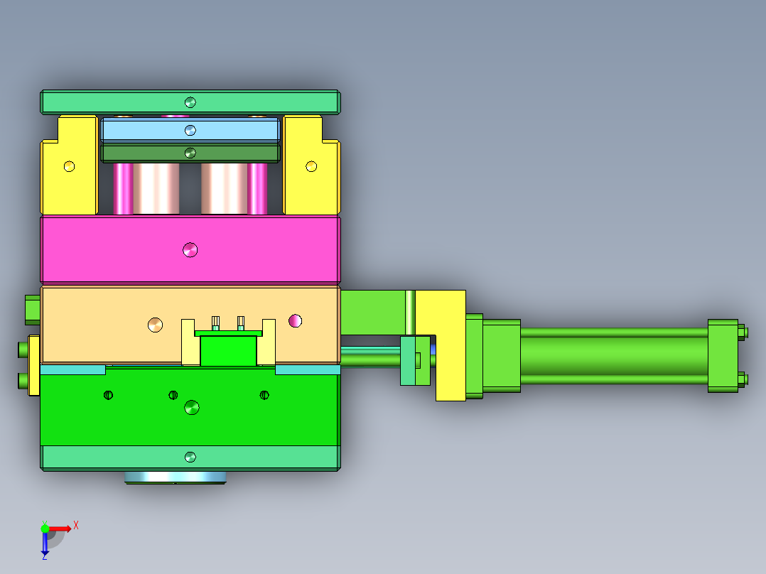 全3D包胶模具俯视图