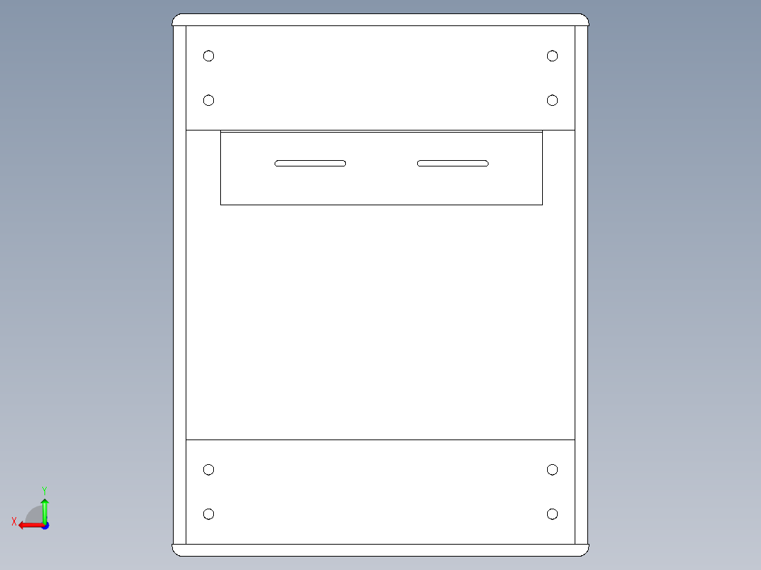 双门吊柜（GA-09P-C）后视图