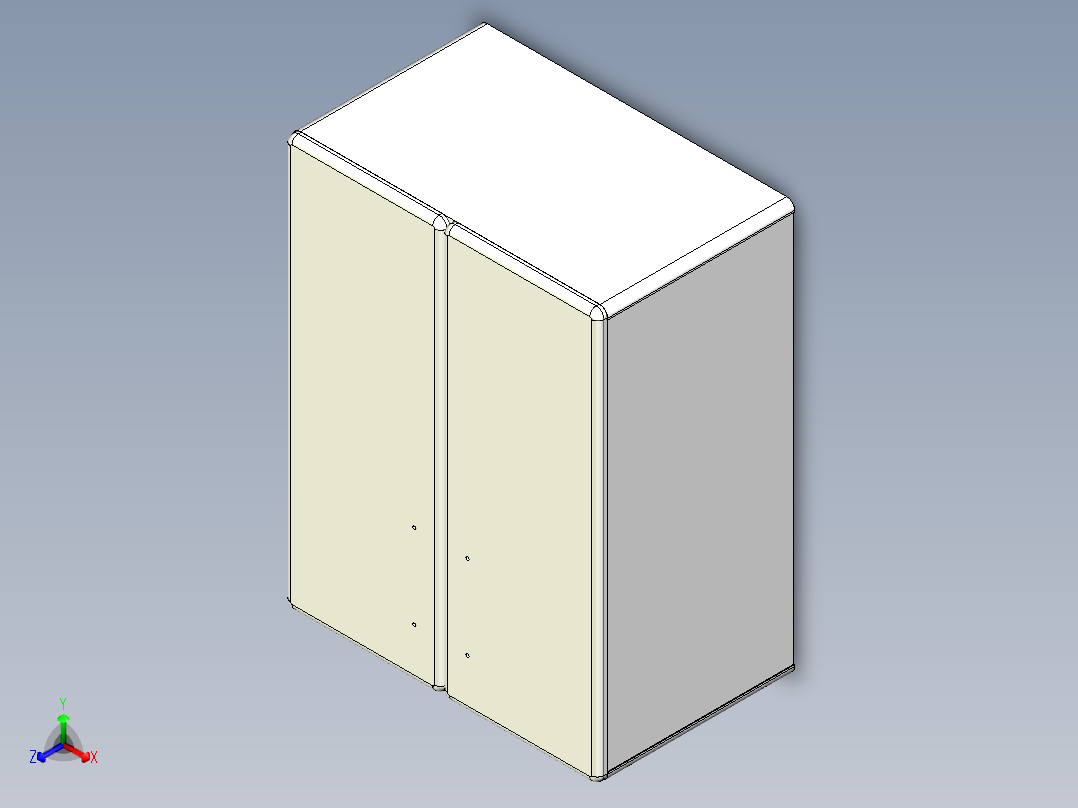 双门吊柜（GA-09P-C）正等轴测图