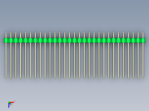 彩色公头100mil（2.54mm）系列-DS1021_green_1x29p_100mil_Type19_rev1.0俯视缩略图