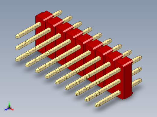 彩色公头100mil（2.54mm）系列-DS1021_red_3x09p_100mil_Type1_rev1.0