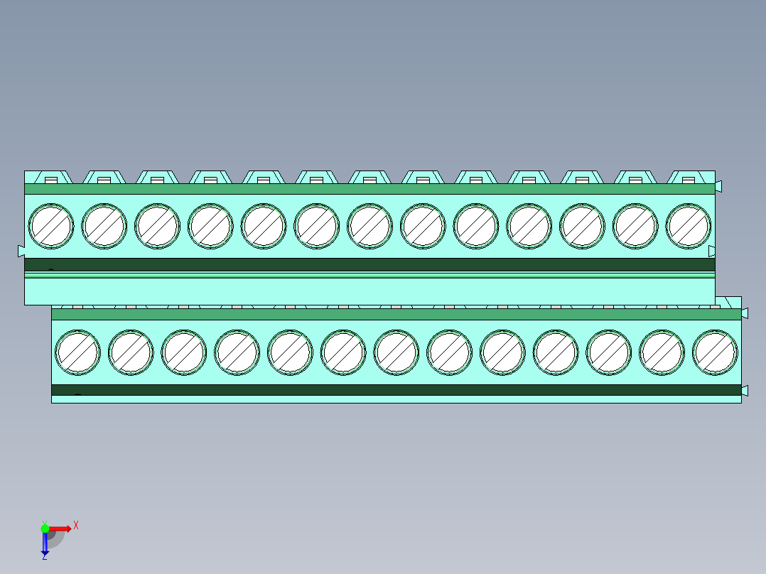 DEGSON DG500 系列 5.05.087.62mm 接线端子-DG500A-5.0-26P-14-00AH俯视图