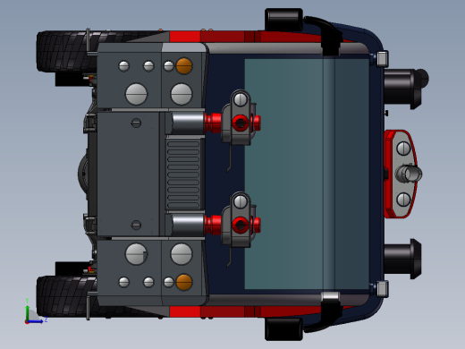 8.重型卡车 3d模型图纸左视缩略图