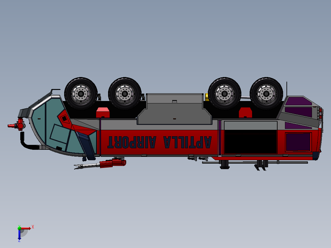 8.重型卡车 3d模型图纸俯视图