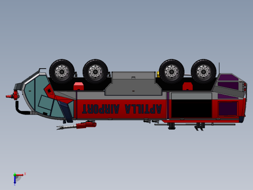 8.重型卡车 3d模型图纸俯视缩略图
