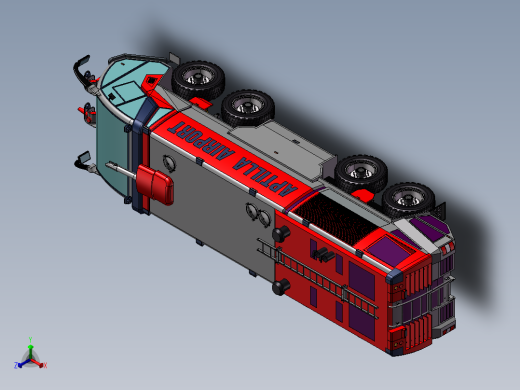 8.重型卡车 3d模型图纸正等轴测缩略图